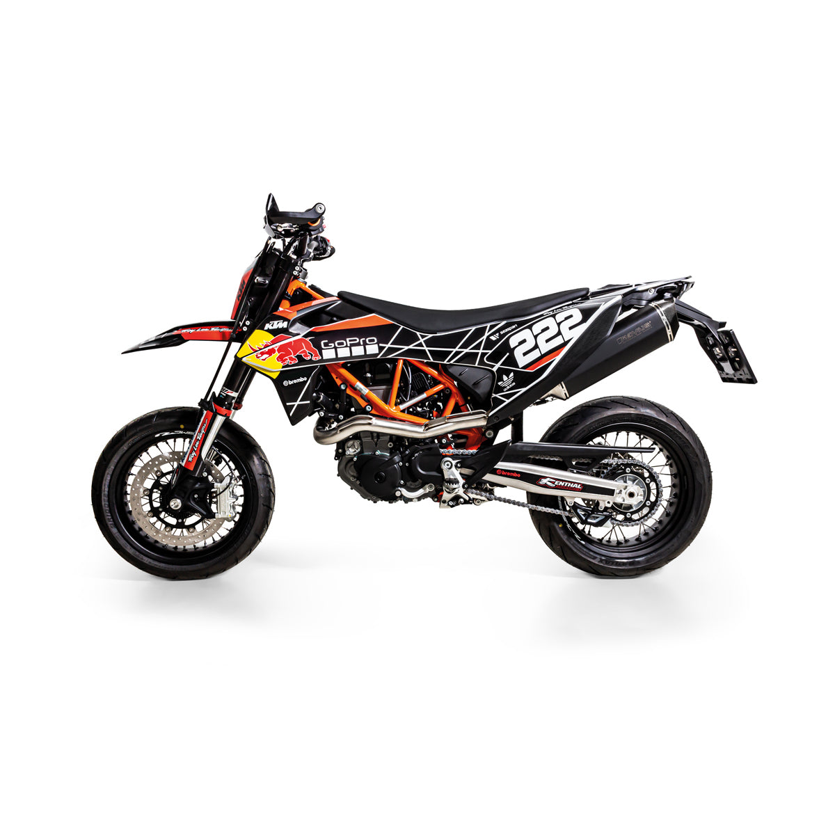 Remus full system with Black Hawk steel black EEC approved slip-on for KTM 690 ENDURO R 2019-2020