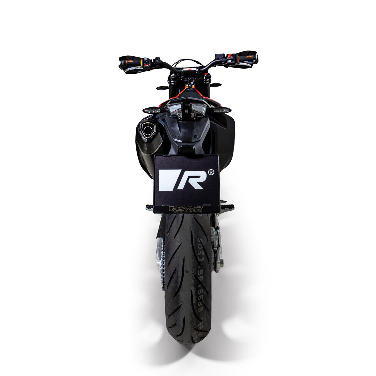 Remus full system with Black Hawk steel matt EEC approved slip-on for KTM 690 SMC R 2019-2020