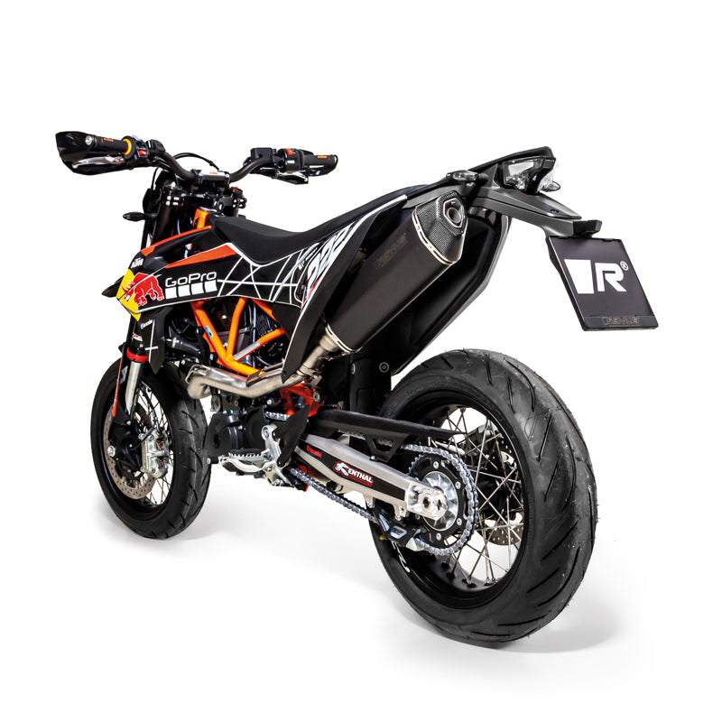 Remus full system with Black Hawk steel black racing slip-on for KTM 690 SMC R 2019-2020