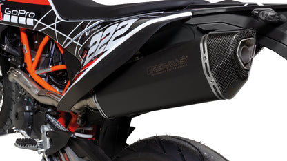 Remus full system with Black Hawk steel matt EEC approved slip-on for KTM 690 SMC R 2019-2020