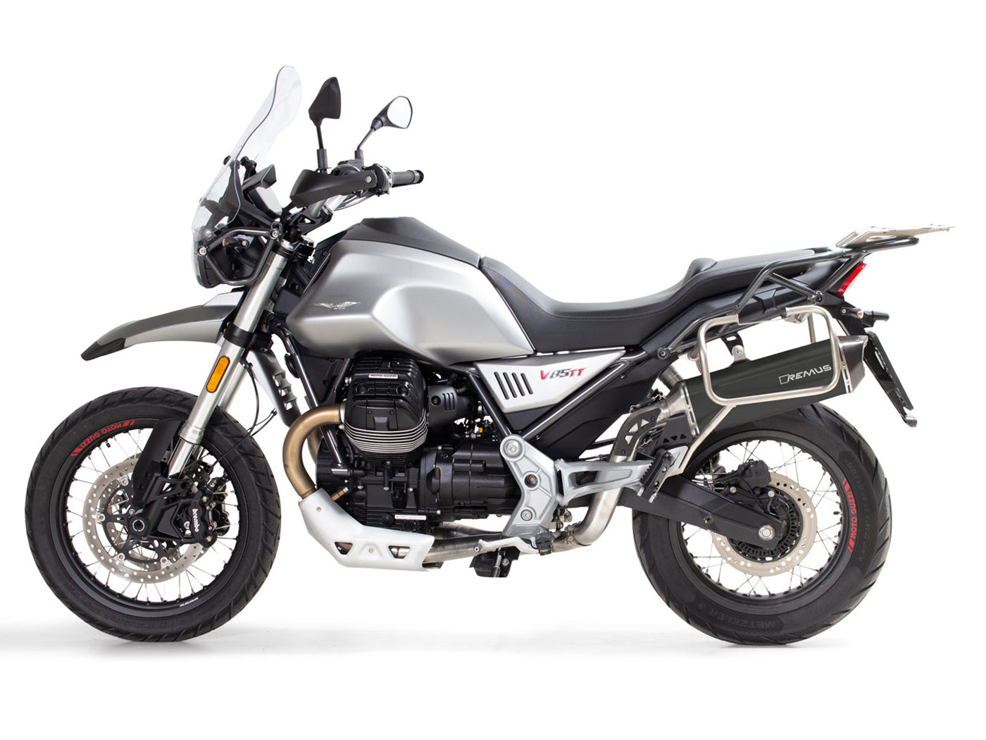 Remus Black Hawk steel black EEC approved slip-on for MOTO GUZZI V85 TT 2019-2023
