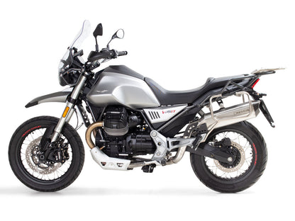 Remus Black Hawk steel matt racing slip-on for MOTO GUZZI V85 TT 2019-2023