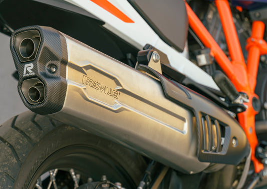 Remus 8 2.0 stainless steel matt EC approved slip-on for Ktm 1290 SuperAdventure S/R 2021-2023