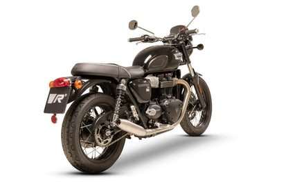 Remus Custom stainless steel black slip-ons set EC approved for TRIUMPH BONNEVILLE T120 2025