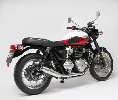 Remus Custom stainless steel matt slip-ons set racing for TRIUMPH BONNEVILLE T120 2025