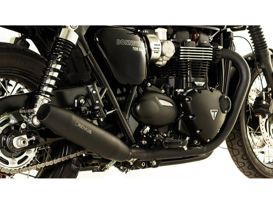 Remus Custom stainless steel black slip-ons set EC approved for TRIUMPH BONNEVILLE T120 2016-2020