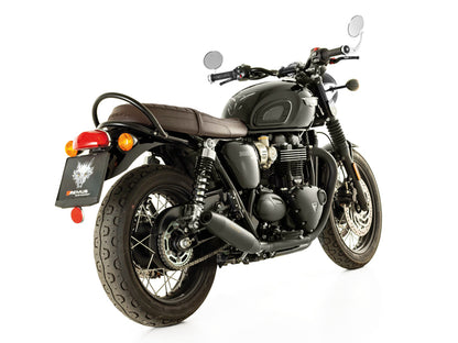 Remus Custom stainless steel black slip-ons set EC approved for TRIUMPH BONNEVILLE T120 2016-2020