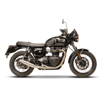 Remus Custom stainless steel black slip-ons set racing for TRIUMPH BONNEVILLE T120 2025