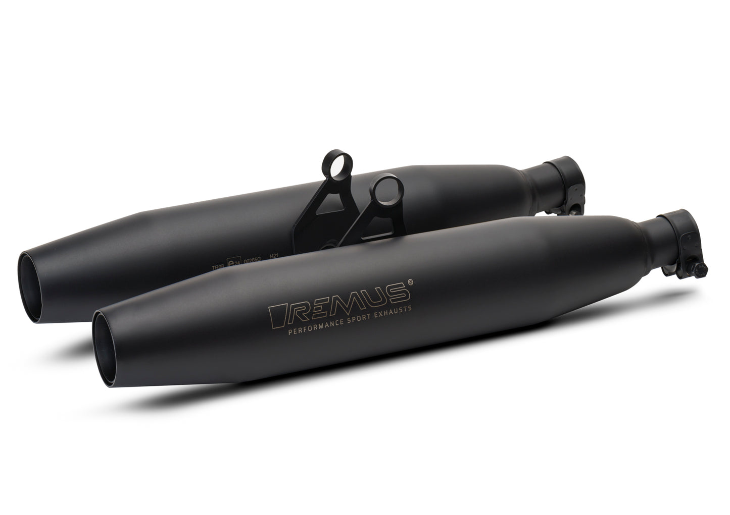 Remus Custom stainless steel black slip-ons set EC approved for TRIUMPH STREET TWIN 2021-2023