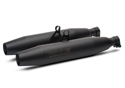 Remus Custom stainless steel black slip-ons set EC approved for TRIUMPH STREET TWIN 2021-2023