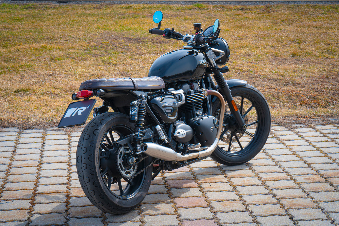 Remus Custom stainless steel matt slip-ons set EC approved for TRIUMPH STREET TWIN 2021-2023