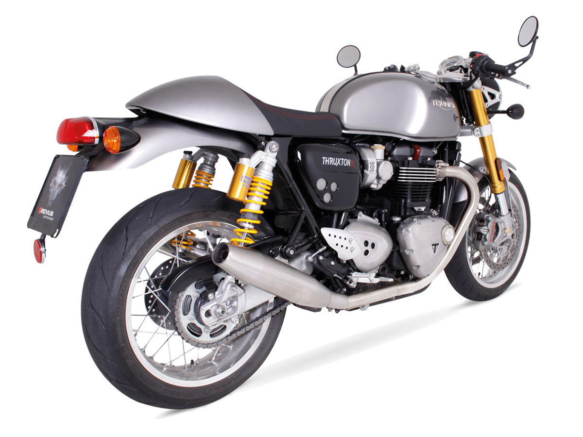 Remus Custom stainless steel matt slip-ons set EC approved for TRIUMPH THRUXTON 1200 /R 2016-2020