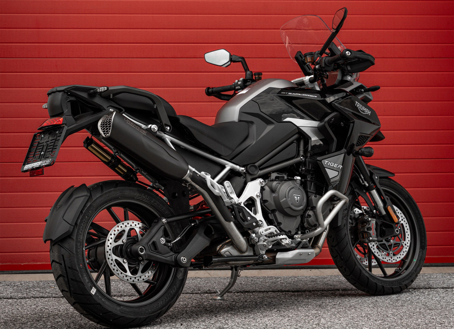 Remus Nxt stainless steel black racing slip-on for TRIUMPH TIGER 1200 GT 2023-