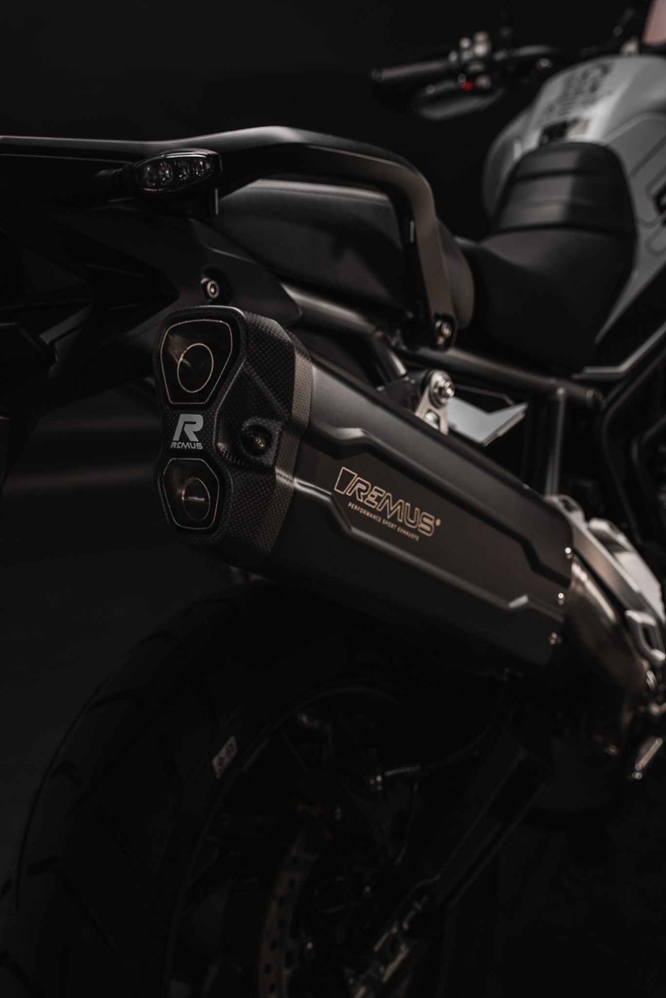 Remus 8 2.0 stainless steel black EC approved slip-on for TRIUMPH TIGER 900 /GT /RALLY 2024