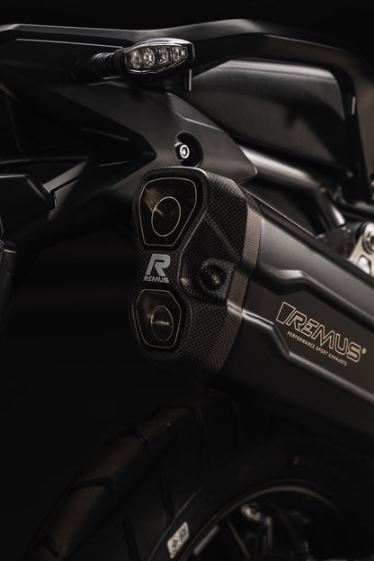 Remus 8 2.0 stainless steel black EC approved slip-on for TRIUMPH TIGER 900 /GT /RALLY 2024