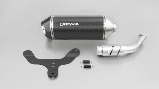 Remus carbon fibre SportExhaust slip-on EC approved for VESPA GTS 300 ie SUPER 2016-2018