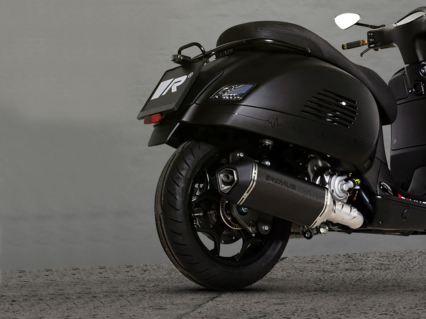 Remus EC approved SportExhaust carbon fibre full system for VESPA GTS 300 HPE 2021-2024