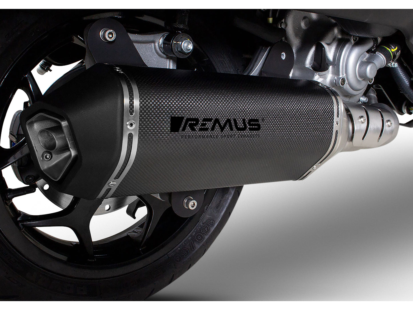 Remus EC approved SportExhaust carbon fibre full system for VESPA GTS 300 HPE 2021-2024