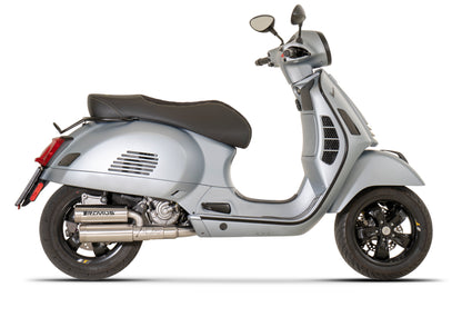Remus Double Mesh stainless steel brushed homologated full system for VESPA GTS 300 HPE 2021-2024