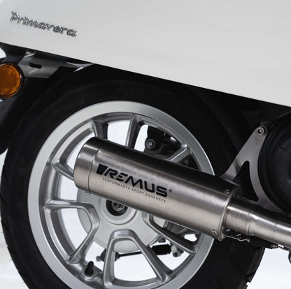 Remus Mesh stainless steel brushed racing exhaust system for VESPA 50 PRIMAVERA 2022-2024
