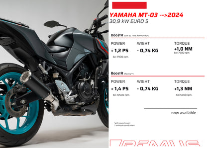 Remus BoostR EC approved slip-on for YAMAHA MT-03 2024-2025