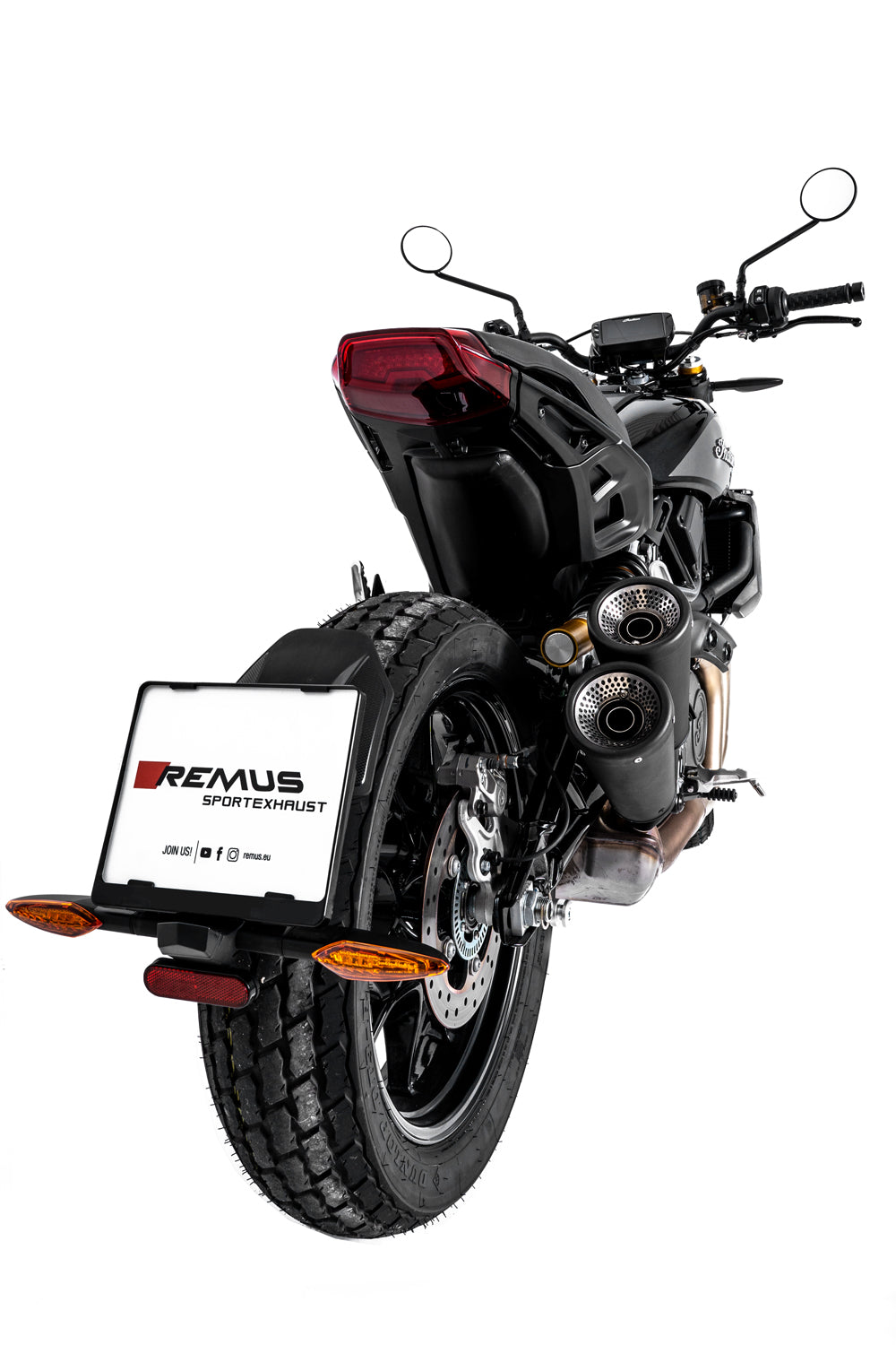 Remus Vertical steel black racing slip-on for INDIAN FTR 1200 /S 2019-2024