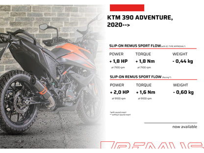 Remus Sport Flow racing slip on for KTM 390 ADVENTURE 2020