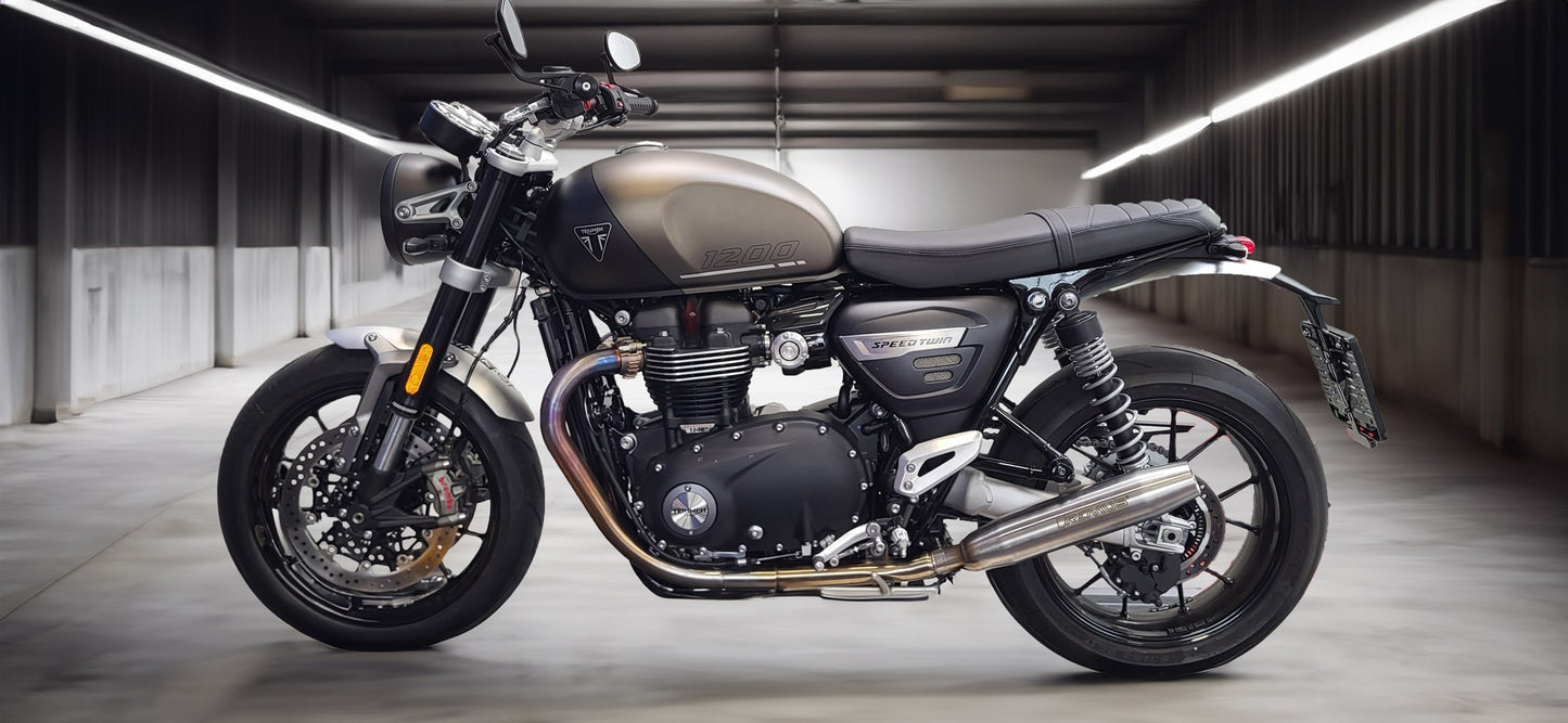 Remus Tapered stainless steel matt slip-ons set racing for TRIUMPH SPEED TWIN 1200 2025