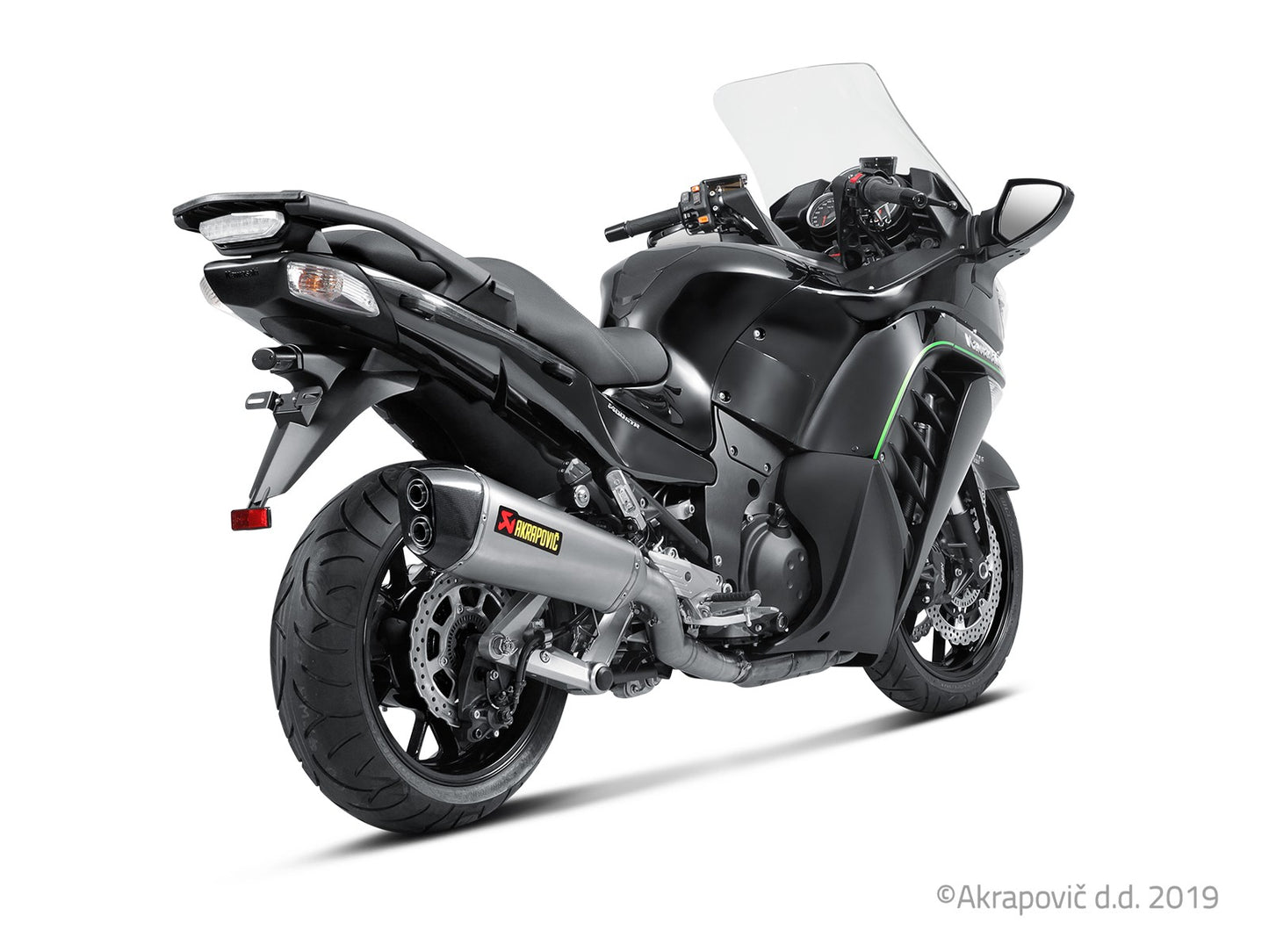Kawasaki 1400 GTR/Concours 14 2008-17 Slip-On Line (Titanio)