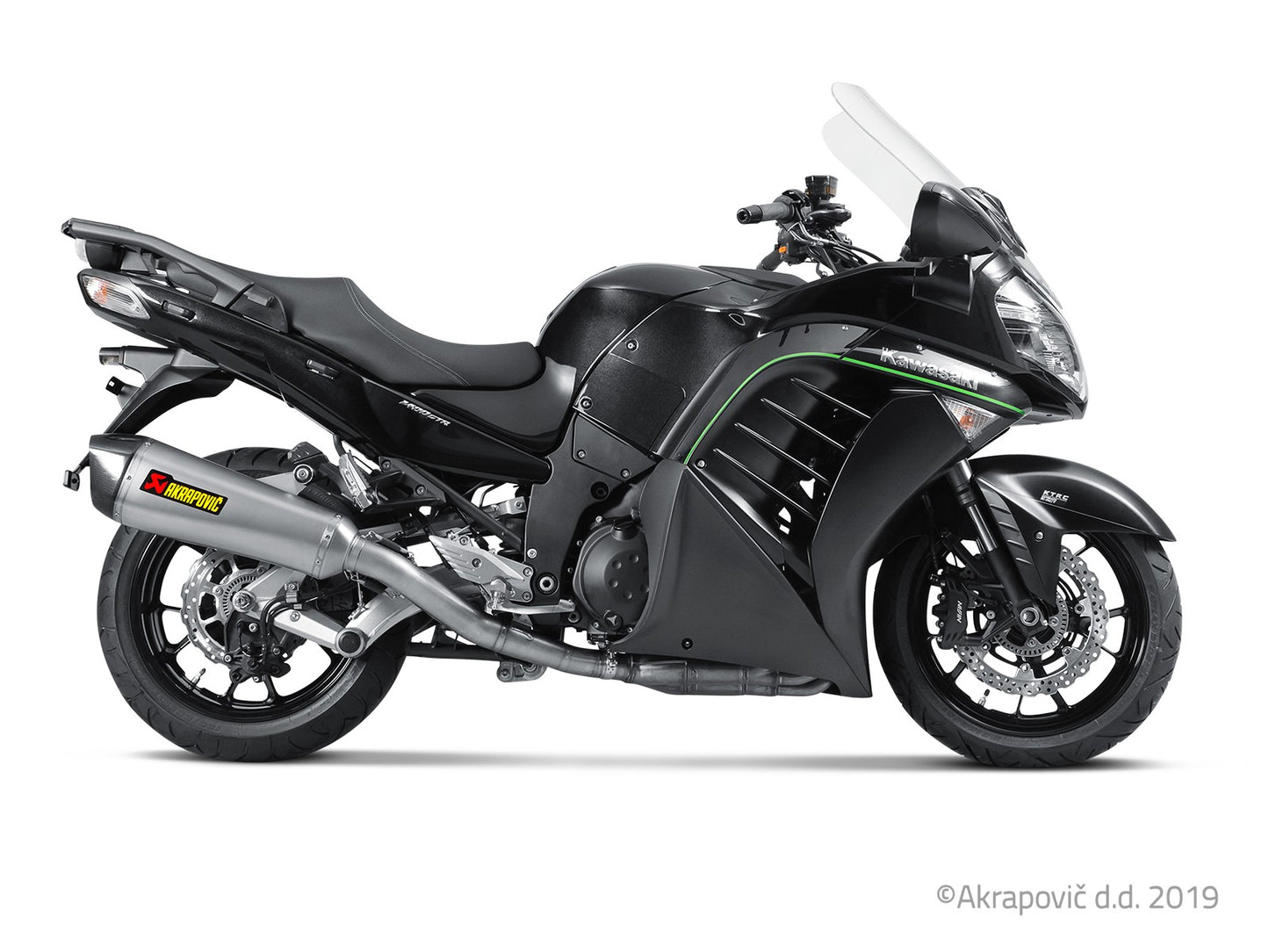 Kawasaki 1400 GTR/Concours 14 2008-17 Slip-On Line (Titanio)