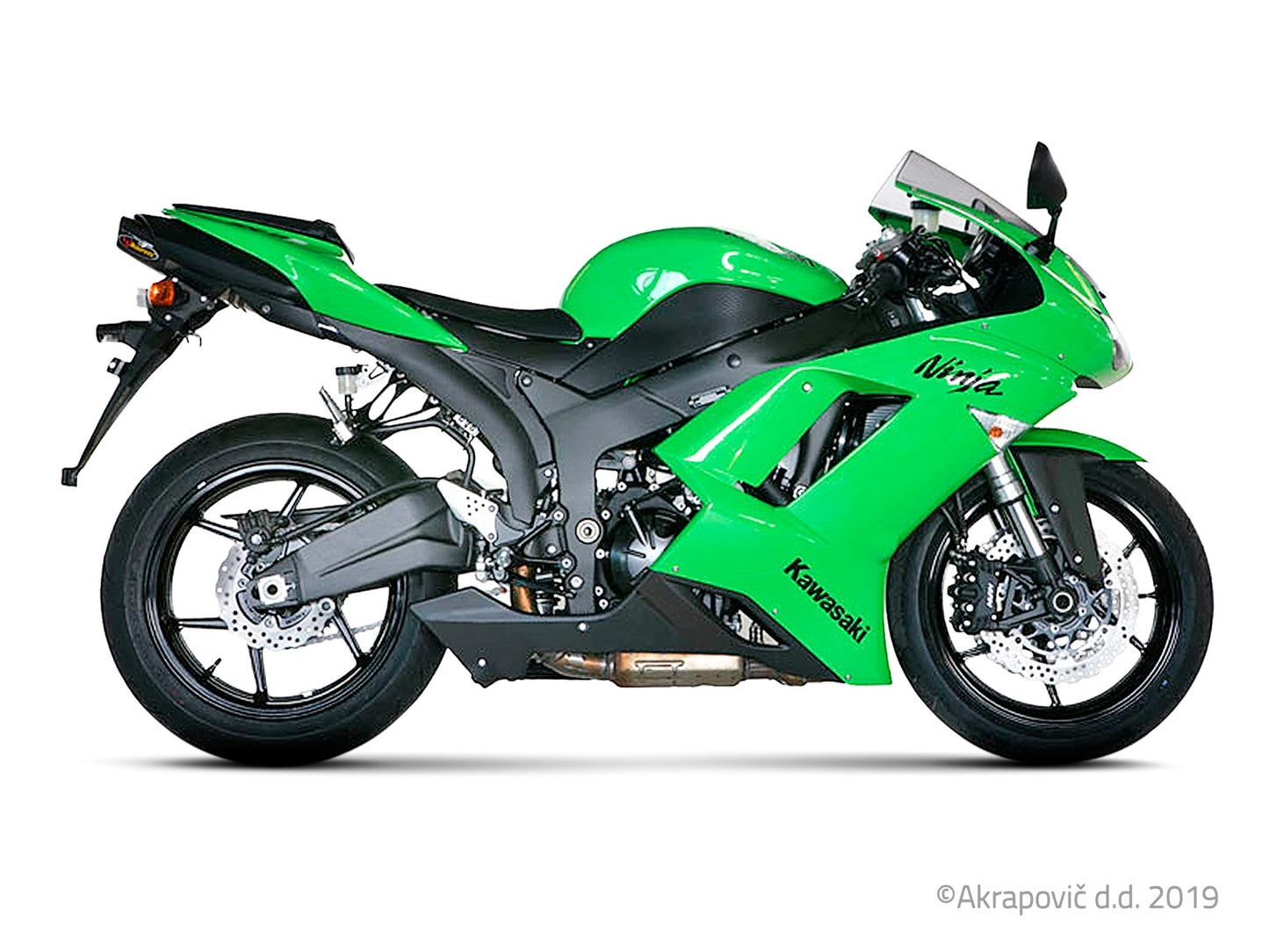 Kawasaki Ninja ZX-6R 2007-08 Slip-On Line (Titanio)