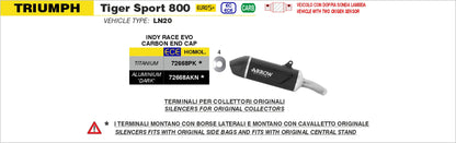 Terminale Indy-Race EVO in titanio con fondello carby