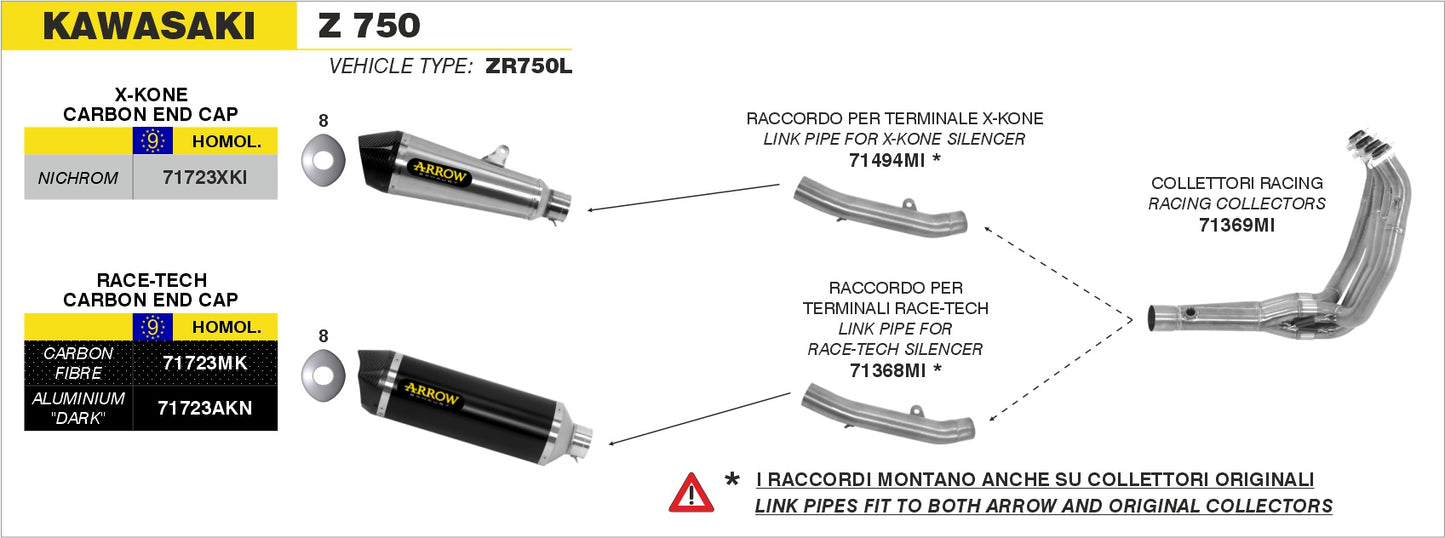 Terminale Race-Tech carbonio con fondello carby