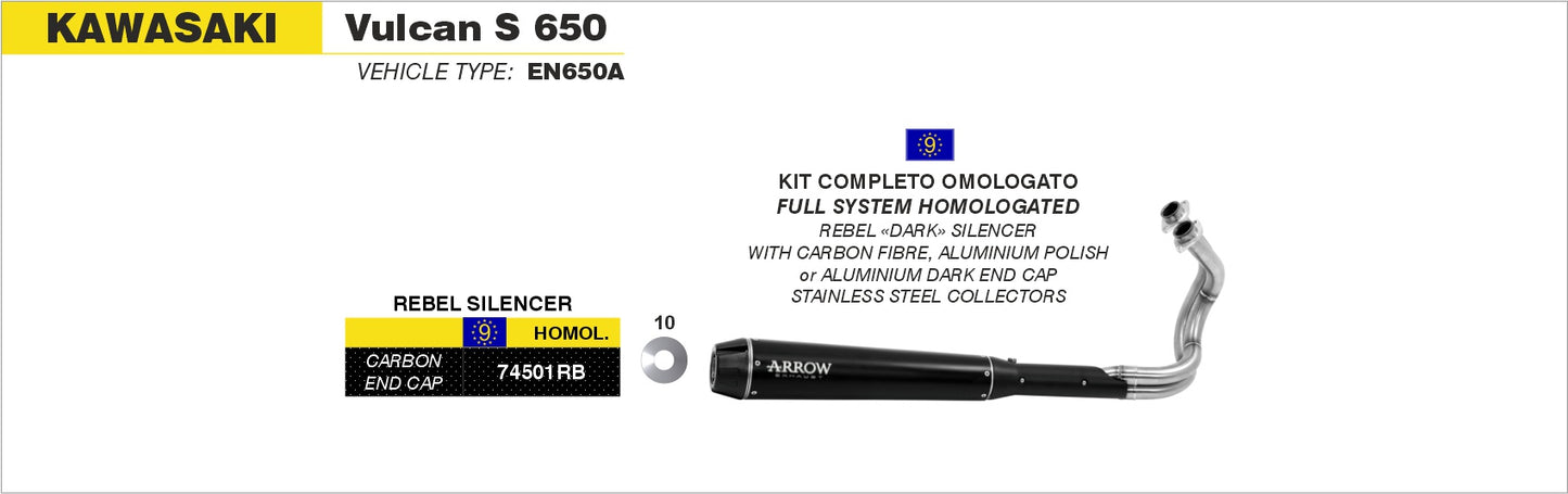 Kit completo Rebel con fondello posteriore in alluminio lucido