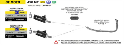 Terminale Indy Race EVO titanio con fondello carby
