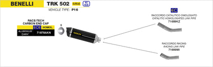 Terminale Race-Tech alluminio con fondello carby