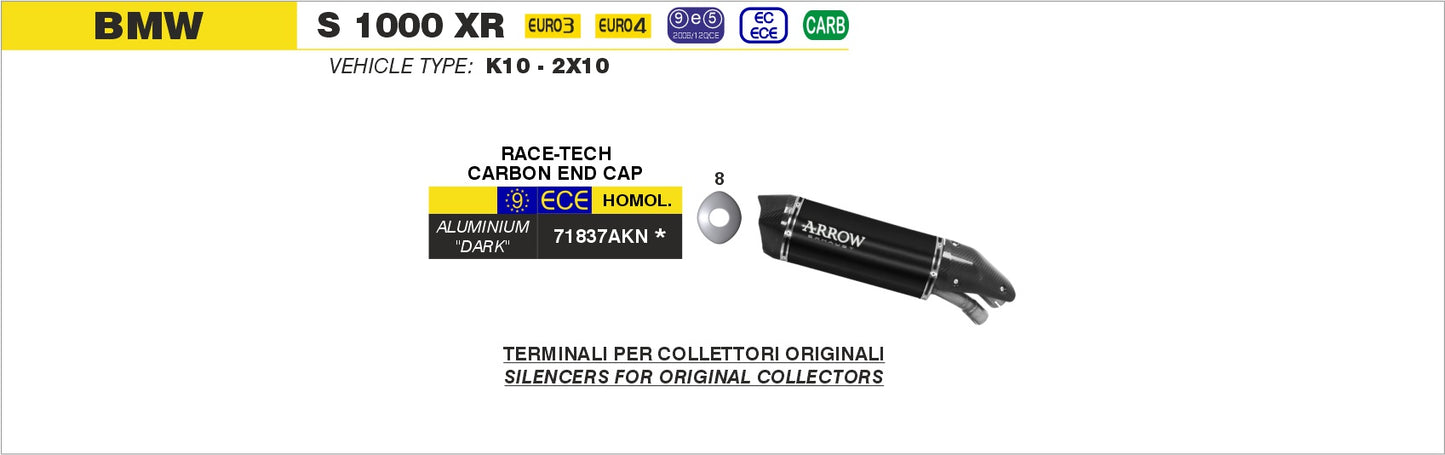Terminale Race-Tech titanio con fondello carby