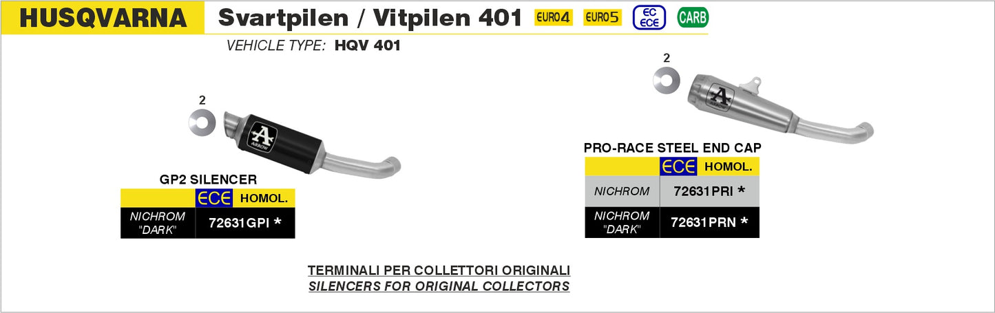 Terminale Indy Race alluminio con fondello carby