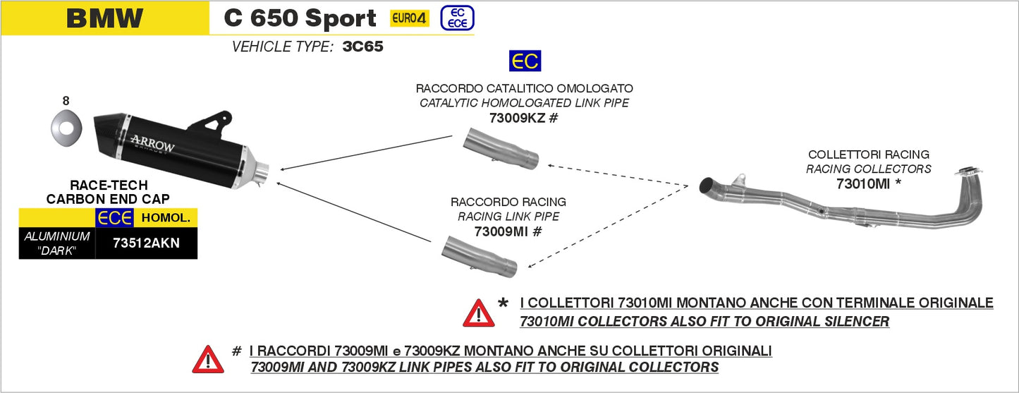 Raccordo catalitico omologato