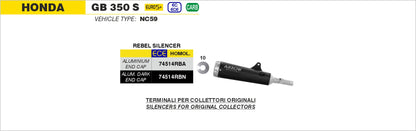 Kit terminale Rebel con fondello in alluminio Dark