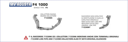 Raccordo centrale non catalitico