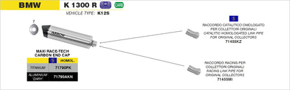 Terminale Maxi Race-Tech titanio con fondello carby