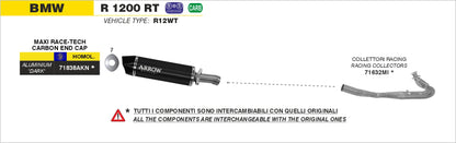 Terminale Maxi Race-Tech titanio con fondello carby