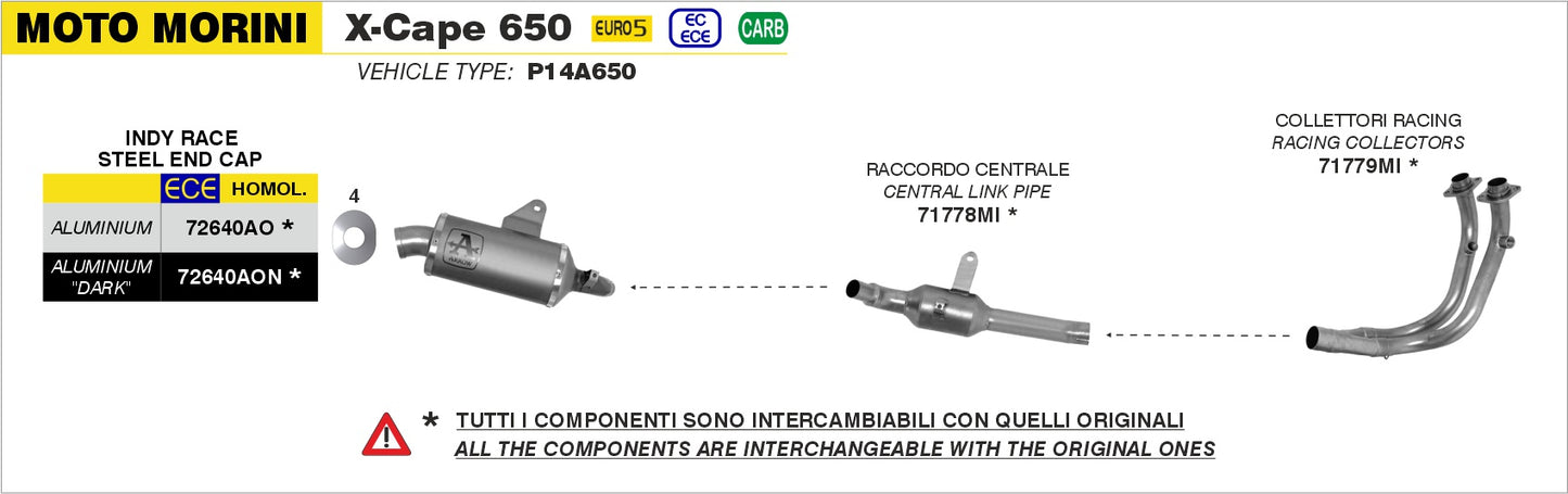 Collettori racing intercambiabile con l'originale
