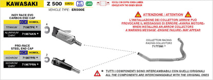 Terminale Indy Race EVO titanio con fondello carby