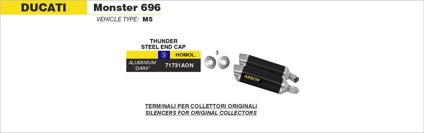 Terminali Thunder Approved Alluminio (Dx+Sx)