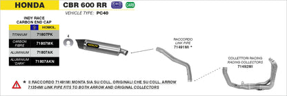 Terminale Indy-Race carbonio con fondello carby