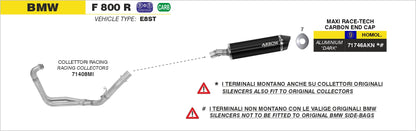 Terminale Maxi Race-Tech Approved titanio con fondello carby