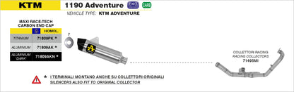 Terminale Maxi Race-Tech alluminio con fondello carby