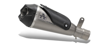 Terminali Works titanio (Dx+Sx) con raccordi in acciaio inox